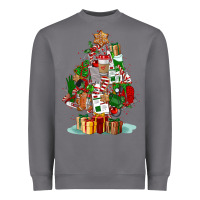 Storm nurse christmas tree Heavyweight Sweatshirt - FaDigitalArtStudio
