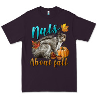 Plum Nuts About Fall Squirrel Premium Tee - LillyAllenDesigns