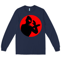 Navy ultraman Long Sleeve Tee - lanVoArt