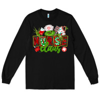 Black nurse claus christmas Long Sleeve Tee - CowGirlArtShop