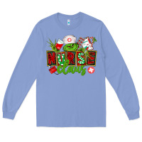 Colony Blue nurse claus christmas Long Sleeve Tee - CowGirlArtShop