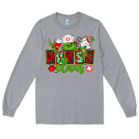 Heather Grey nurse claus christmas Long Sleeve Tee - CowGirlArtShop