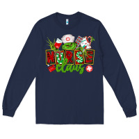 Navy nurse claus christmas Long Sleeve Tee - CowGirlArtShop