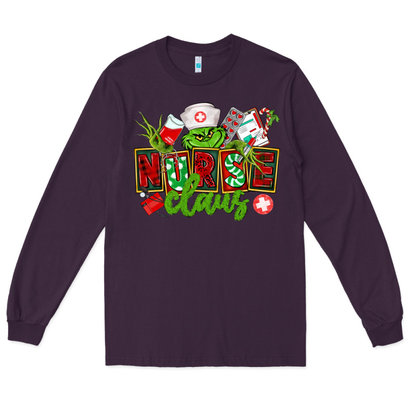 Nurse Claus Christmas Long Sleeve Tee by CowGirlArtShop | Teevron