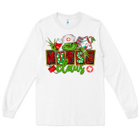 White nurse claus christmas Long Sleeve Tee - CowGirlArtShop