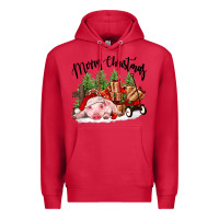 Cardinal merry christmas pig Premium Hoodie - FaDigitalArtStudio