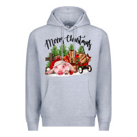 Heather Grey merry christmas pig Premium Hoodie - FaDigitalArtStudio