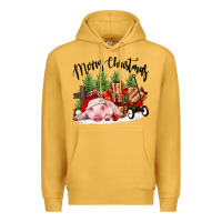 Mustard merry christmas pig Premium Hoodie - FaDigitalArtStudio