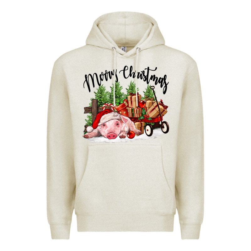 Merry Christmas Pig Premium Hoodie by FaDigitalArtStudio | Teevron
