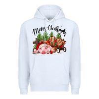 White merry christmas pig Premium Hoodie - FaDigitalArtStudio