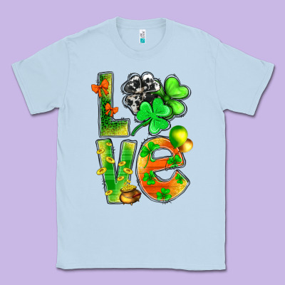 St.patrick Love With Clover Classic Tee Designed By Nancycooperartshop
