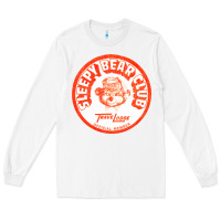 White sleepy bear club   70s thrift store aesthetic Long Sleeve Tee - lanVoArt