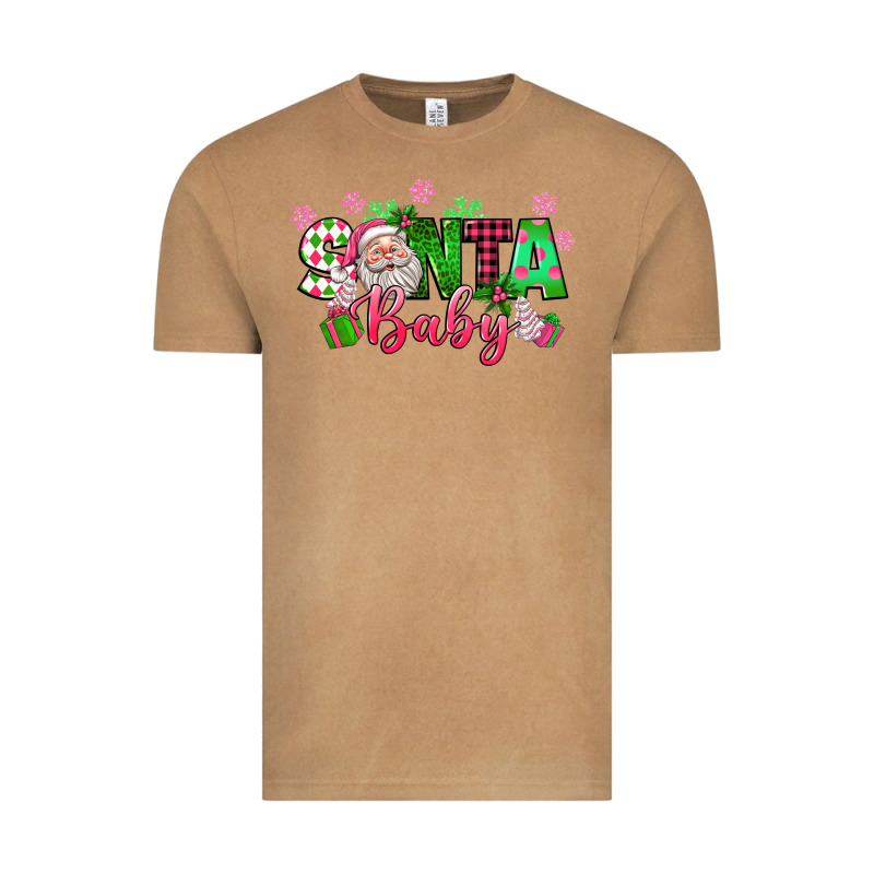 Santa Baby Pink Christmas Vintage Tee by texasbilliewilder | Teevron