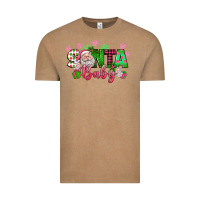 Vintage Coffee santa baby pink christmas Vintage Tee - texasbilliewilder