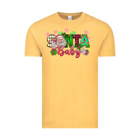 Vintage Mustard santa baby pink christmas Vintage Tee - texasbilliewilder