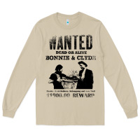 Mushroom wanted bonnie and clyde, distressed Long Sleeve Tee - lanVoArt