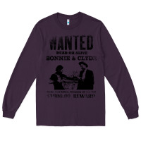 Plum wanted bonnie and clyde, distressed Long Sleeve Tee - lanVoArt