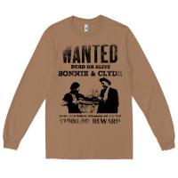 Toasted Coconut wanted bonnie and clyde, distressed Long Sleeve Tee - lanVoArt
