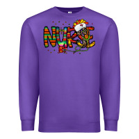 Purple nurse taco mexico Premium Sweatshirt - CowhideDigitalArt