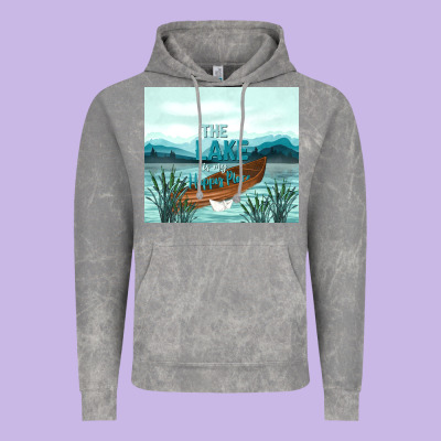 The Lake Is My Happy Place Vintage Hoodie Designed By Tumblerdesignbyshophia