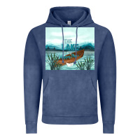 Vintage Denim the lake is my happy place Vintage Hoodie - TumblerDesignByShophia