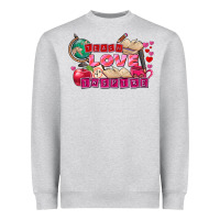 Heather Grey Valentine's Day Teach Love Inspire Heavyweight Sweatshirt - FaDigitalArtStudio