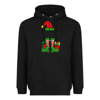 Black christmas elf custom name Heavyweight Hoodie - Artiststas