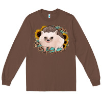 Chestnut hedgehog with sunflowers and leopard Long Sleeve Tee - Jasminsmagicworld