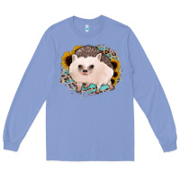 Colony Blue hedgehog with sunflowers and leopard Long Sleeve Tee - Jasminsmagicworld