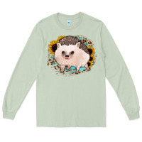 Matcha hedgehog with sunflowers and leopard Long Sleeve Tee - Jasminsmagicworld
