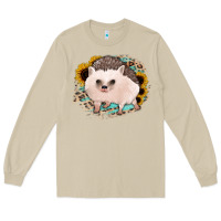 Mushroom hedgehog with sunflowers and leopard Long Sleeve Tee - Jasminsmagicworld