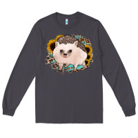 Smoke hedgehog with sunflowers and leopard Long Sleeve Tee - Jasminsmagicworld