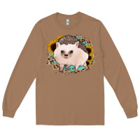 Toasted Coconut hedgehog with sunflowers and leopard Long Sleeve Tee - Jasminsmagicworld