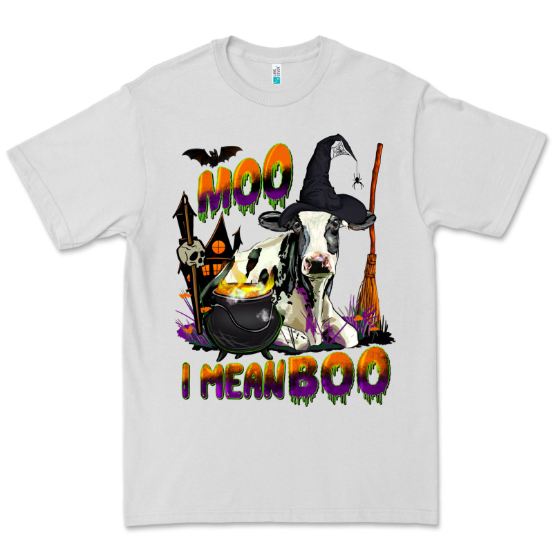 Moo I Mean Boo Holstein Cow Premium Tee by LillyAllenDesigns | Teevron