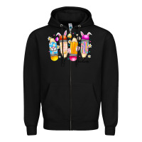 Black Easter Teacher Life Zipper Hoodie - CowhideDigitalArt
