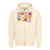 Sandshell Easter Teacher Life Zipper Hoodie - CowhideDigitalArt