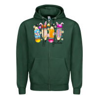 Sports Green Easter Teacher Life Zipper Hoodie - CowhideDigitalArt