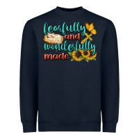 Navy Fearfully And Wonderfully Made Heavyweight Sweatshirt - BundleAndBundleShop