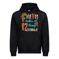 Black faith makes all things possible Urban Hoodie - BarkalooDesign