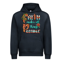 Navy faith makes all things possible Urban Hoodie - BarkalooDesign