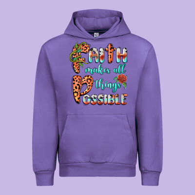 Faith Makes All Things Possible Urban Hoodie Designed By Barkaloodesign