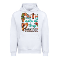 White faith makes all things possible Urban Hoodie - BarkalooDesign