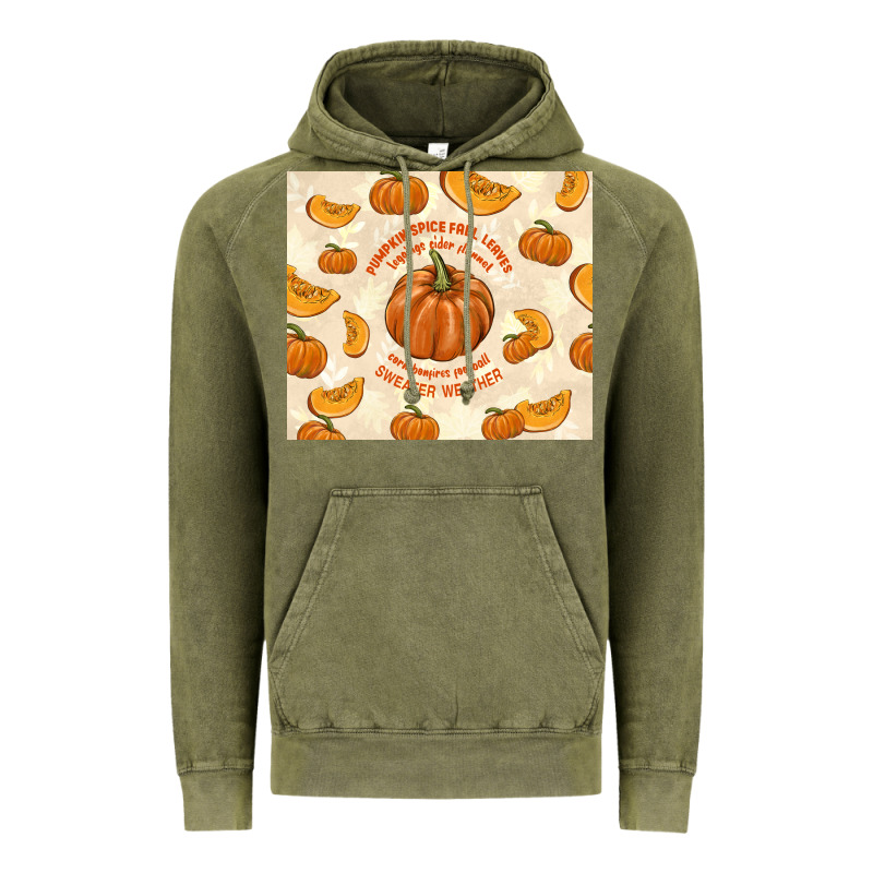 Pumpkin Spice Fall Leaves Vintage Hoodie by TumblerDesignByShophia | Teevron