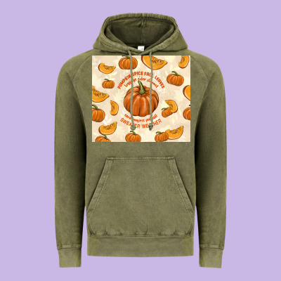 Pumpkin Spice Fall Leaves Vintage Hoodie Designed By Tumblerdesignbyshophia