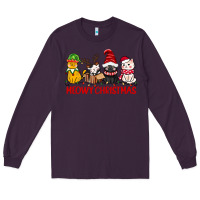 Plum meowy christmas Long Sleeve Tee - CowGirlArtShop