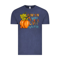 Vintage Denim Pumpkin spice and livin' my best life Vintage Tee - RanaPortraitStore