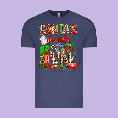 Santa's Favorite Lvn Vintage Tee Designed By Texasbilliewilder