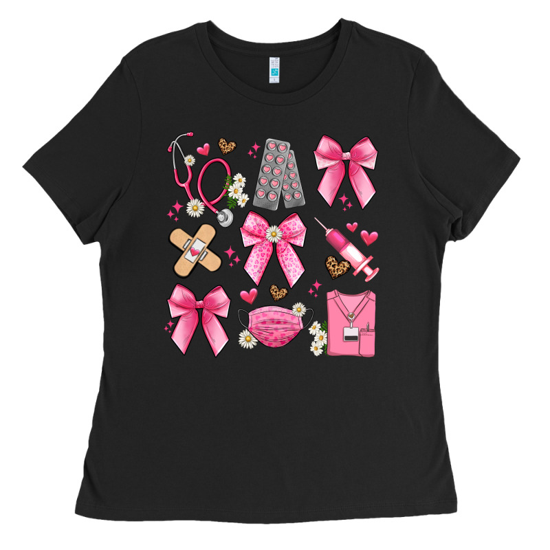 Coquette Bow Nurse Ladies Tee by Artiststas | Teevron