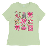 Matcha coquette bow nurse Ladies Tee - Artiststas