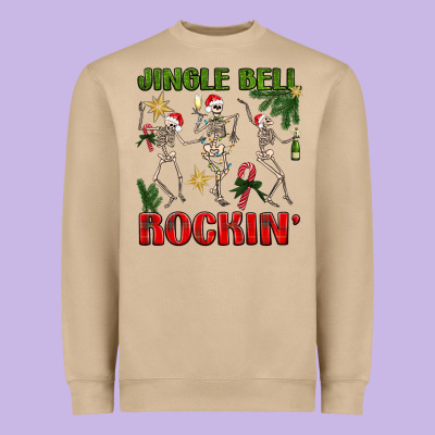 Jingle Bell Rockin' Heavyweight Sweatshirt Designed By Bundleandbundleshop